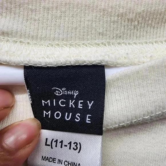 Disney Mickey‎ Minnie Mouse Sweater L 11-13 Sweatshirt Crew Neck Oversized 90s - Picture 4 of 10